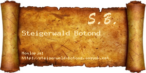 Steigerwald Botond névjegykártya